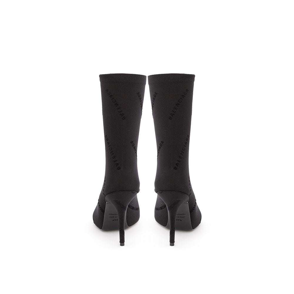 Balenciaga Elegante schwarze Statement-Stiefel aus Spandex