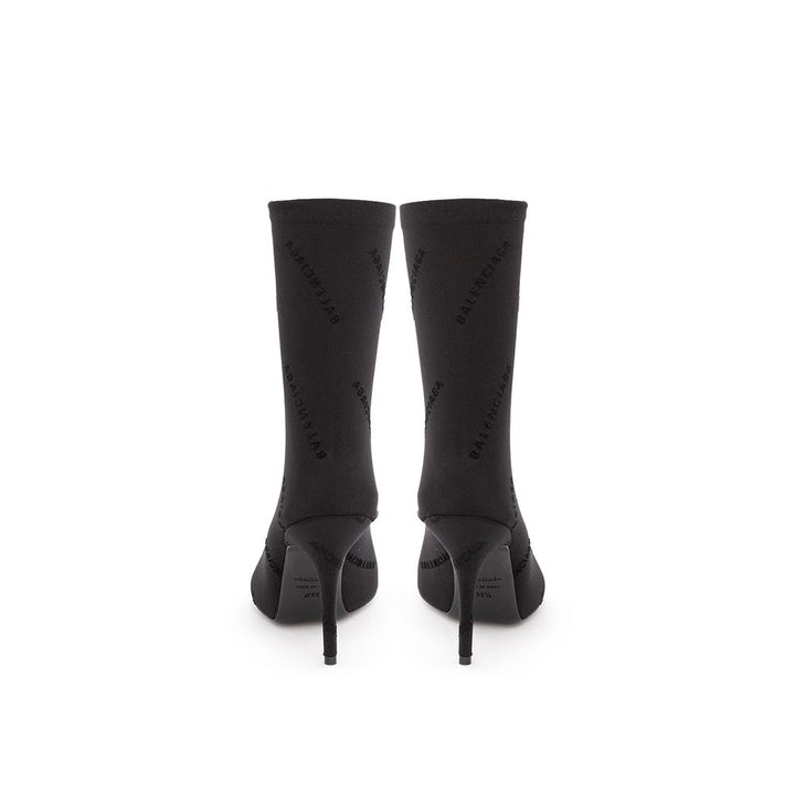 Balenciaga Elegante schwarze Statement-Stiefel aus Spandex