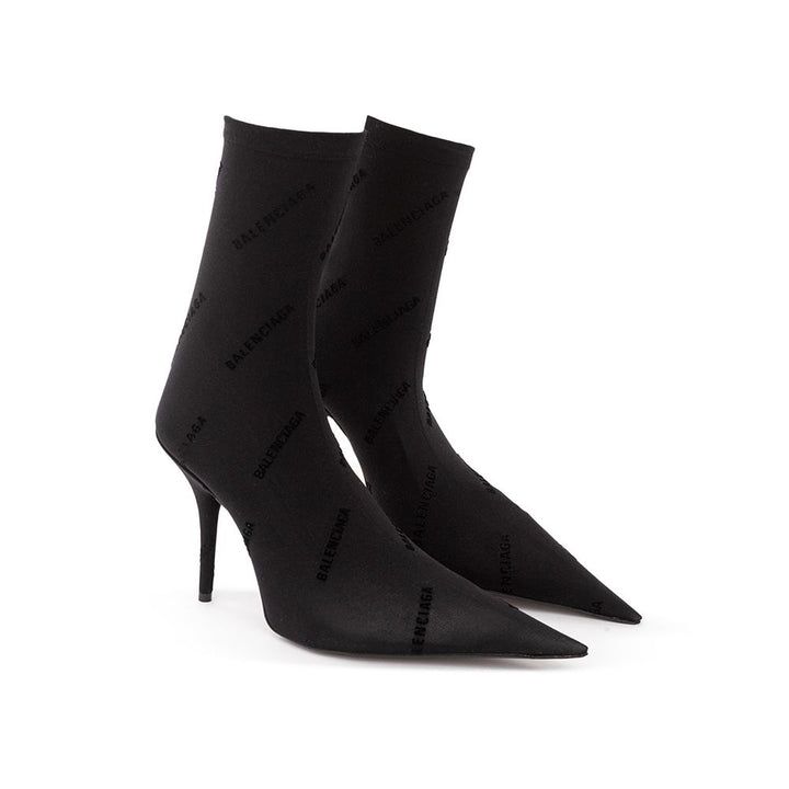 Balenciaga Elegante schwarze Statement-Stiefel aus Spandex