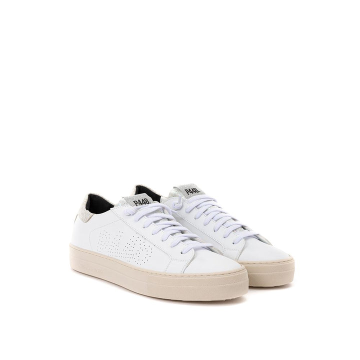 P448 Weiße Leder Sneakers Elegante Freizeitschuhe