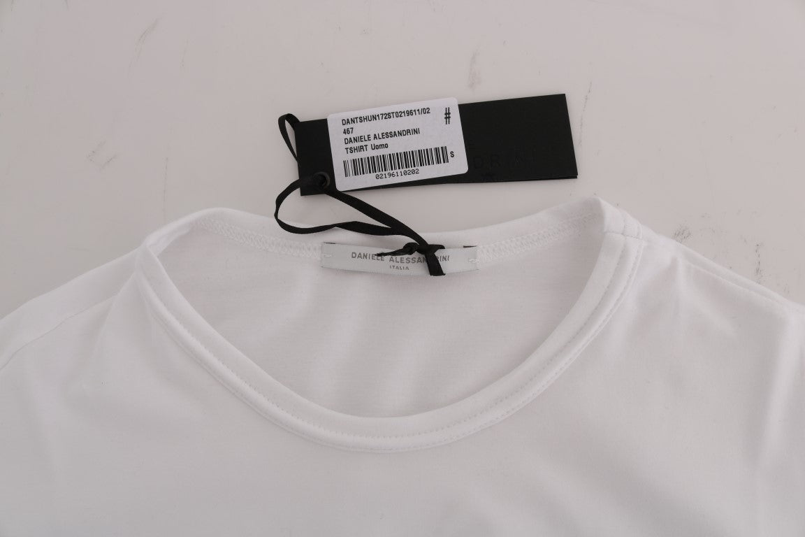 Weißes T-Shirt mit Rundhalsausschnitt aus Baumwolle