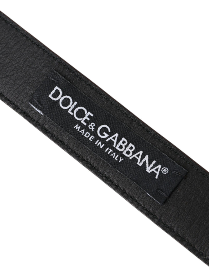 Brown leather silver metal buckle belt men