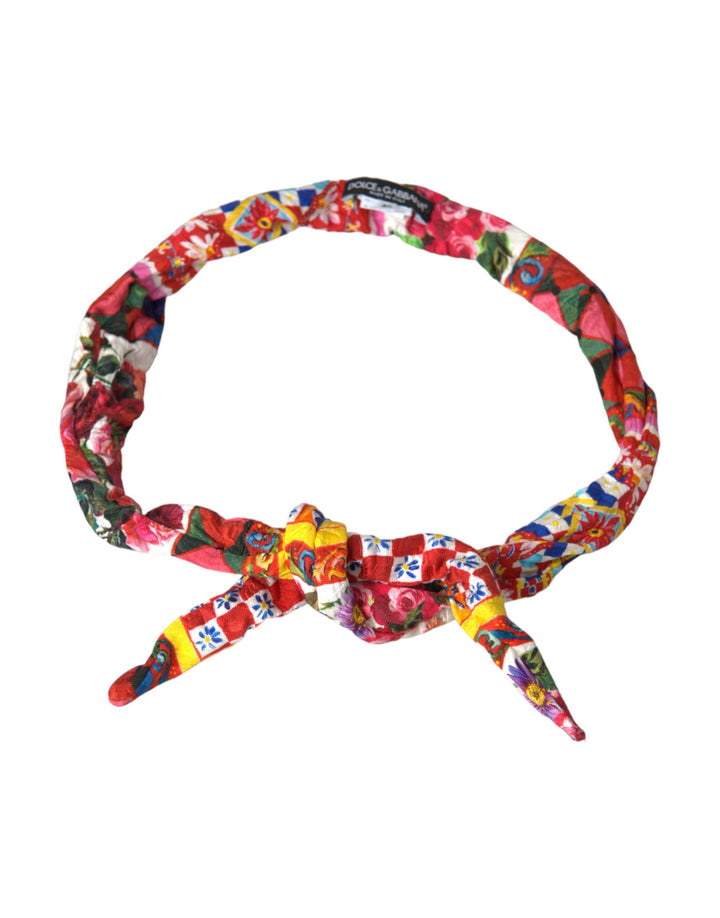 Multicolored Carretto Print Waist Belt