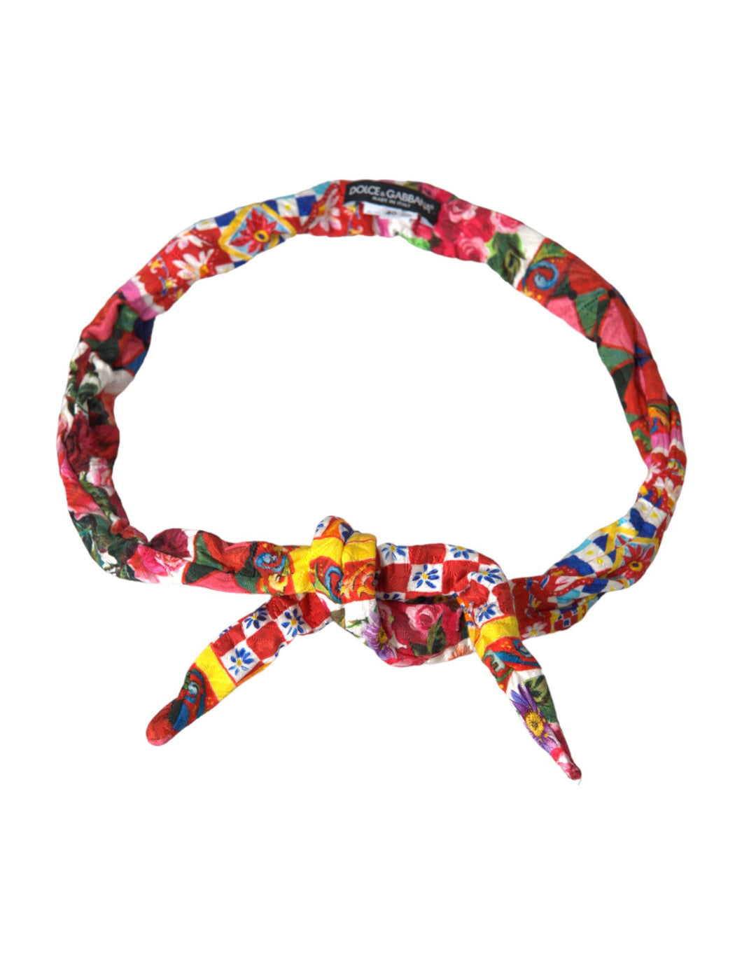 Multicolored Carretto Print Waist Belt