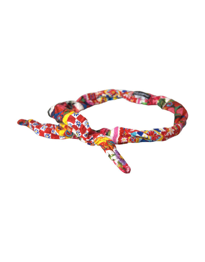 Multicolored Carretto Print Waist Belt