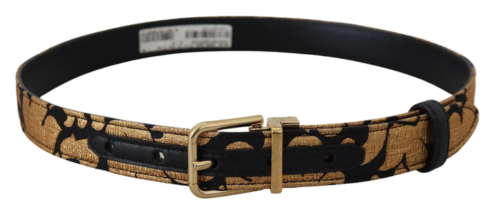 Multicolor Jacquard Leder Logo Schnalle Gürtel