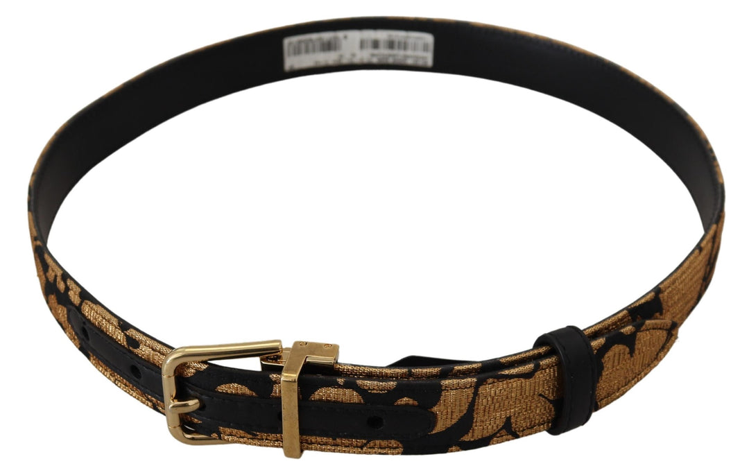 Multicolor Jacquard Leder Logo Schnalle Gürtel
