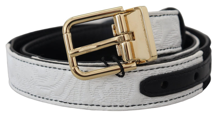 Weiß Schwarz Patchwork Gold Metallschnalle Gürtel