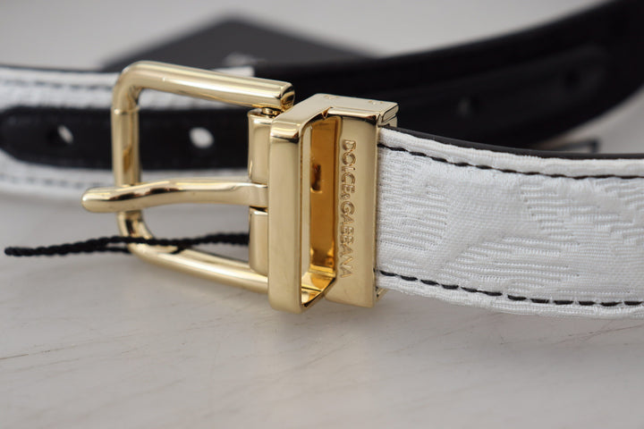 Weiß Schwarz Patchwork Gold Metallschnalle Gürtel