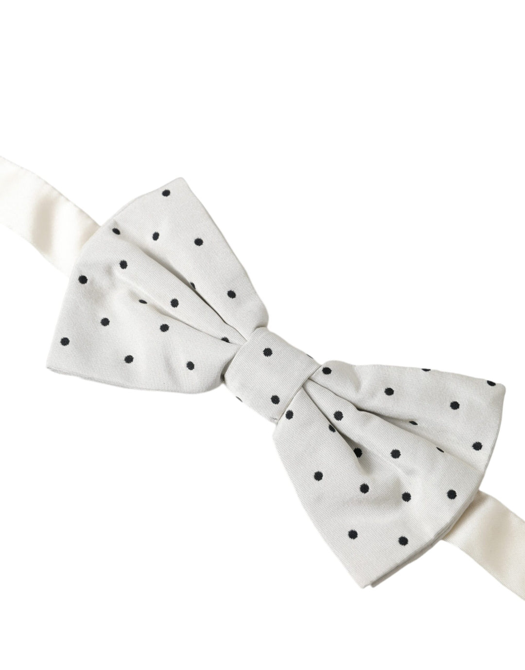 Weiß Schwarz Polka Dot Polyester Fliege Männer