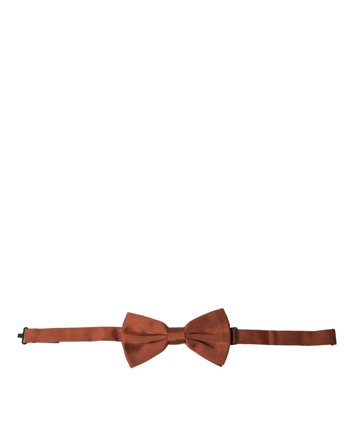 Brown Silk Adjustable Neck Men's Bow Tie