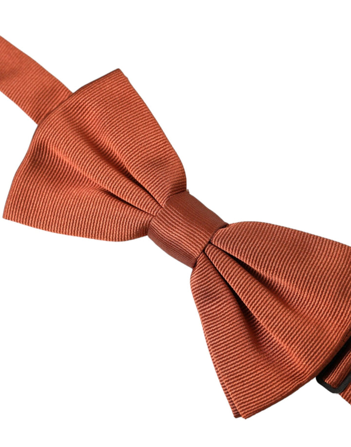 Brown Silk Adjustable Neck Men's Bow Tie