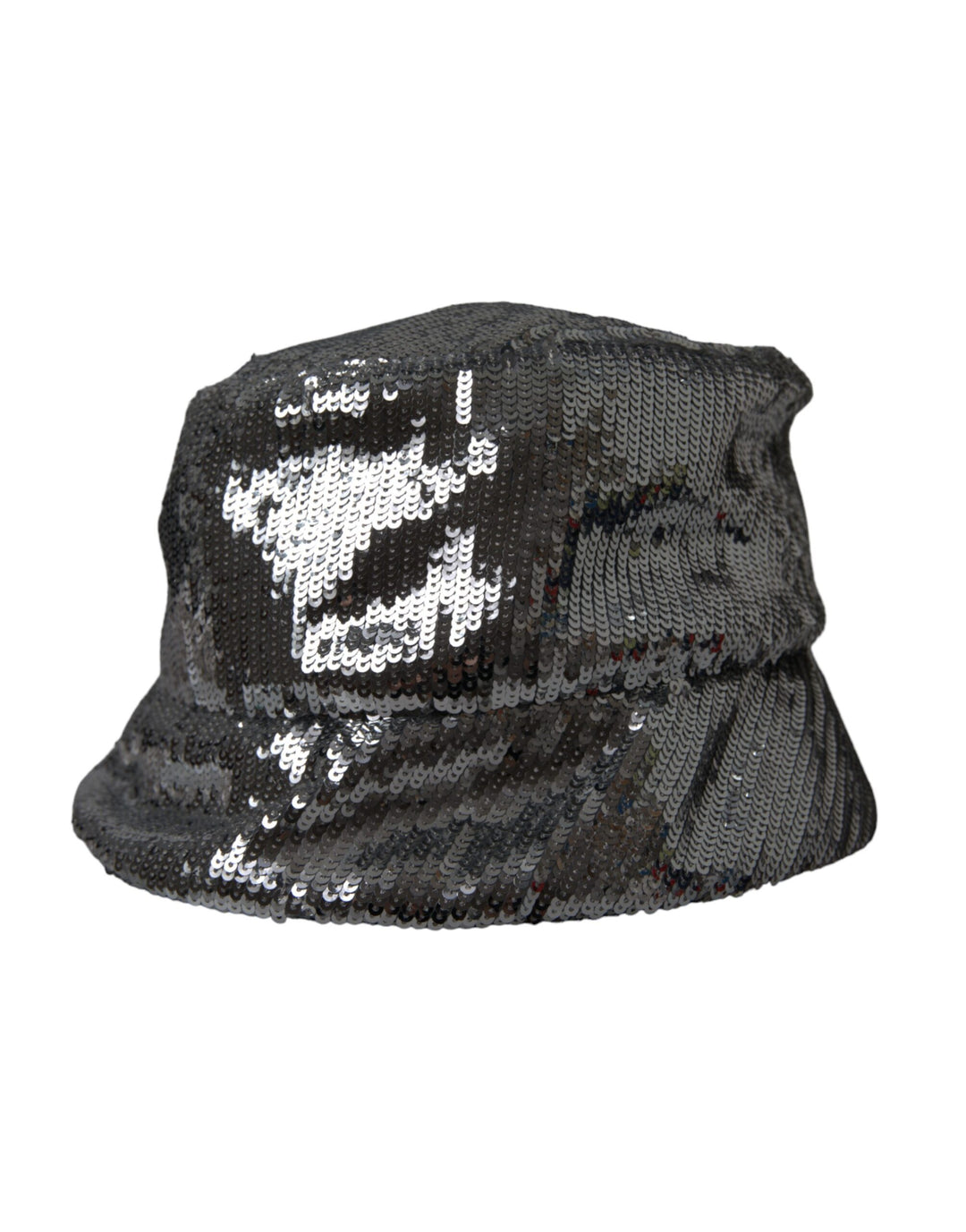 Silber Pailletten Nylon Eimer Hut Männer