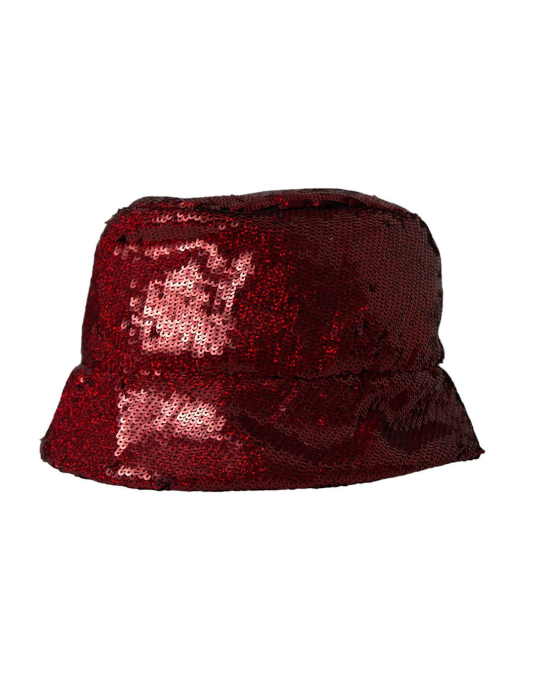 Red Sequin Nylon Bucket Hat Men