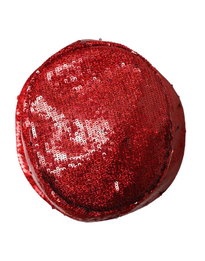 Red Sequin Nylon Bucket Hat Men