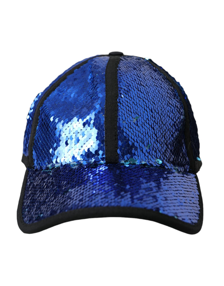 Royal Blue Sequin Baseball Cap Men