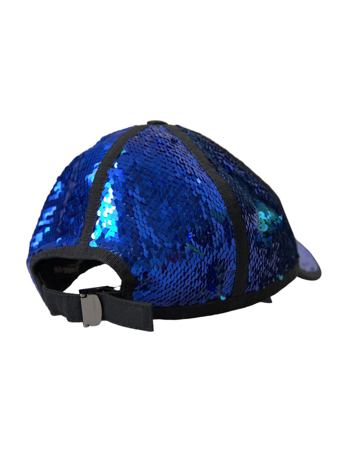 Royal Blue Sequin Baseball Cap Men