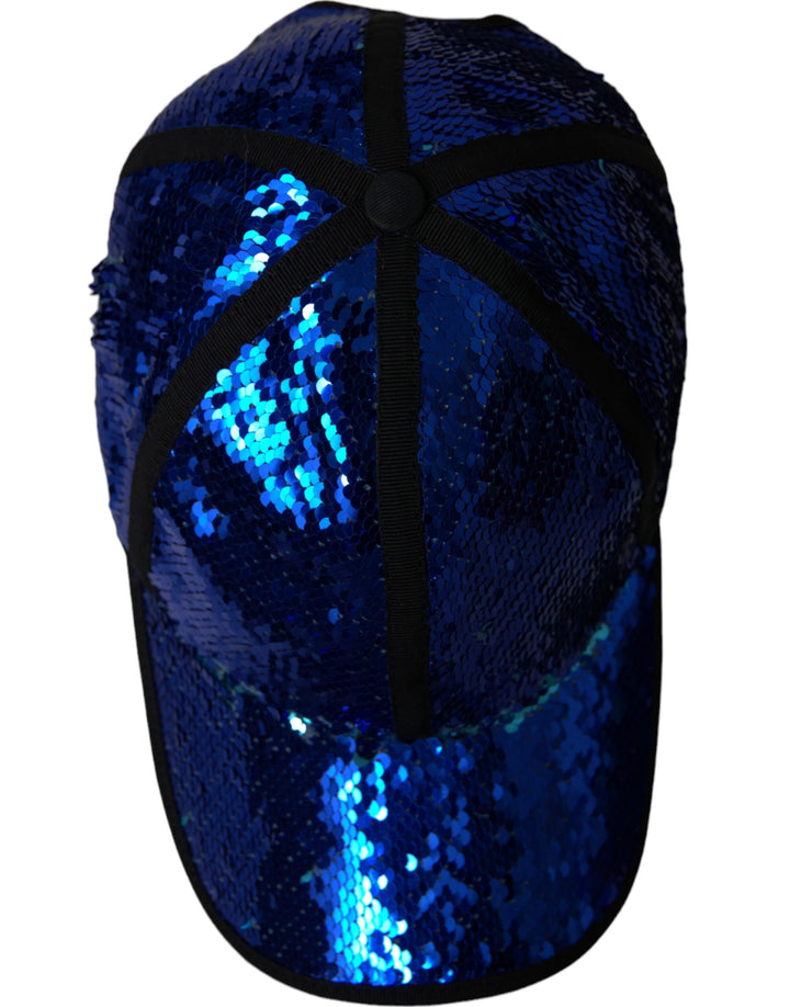 Royal Blue Sequin Baseball Cap Men