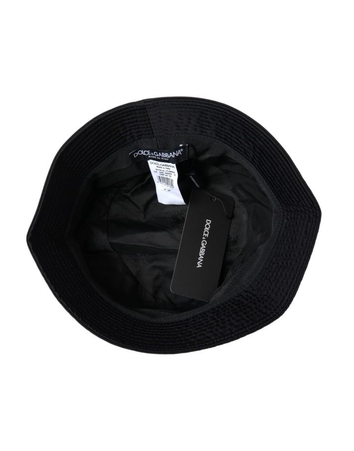 Black wide brim hat bucket hat men