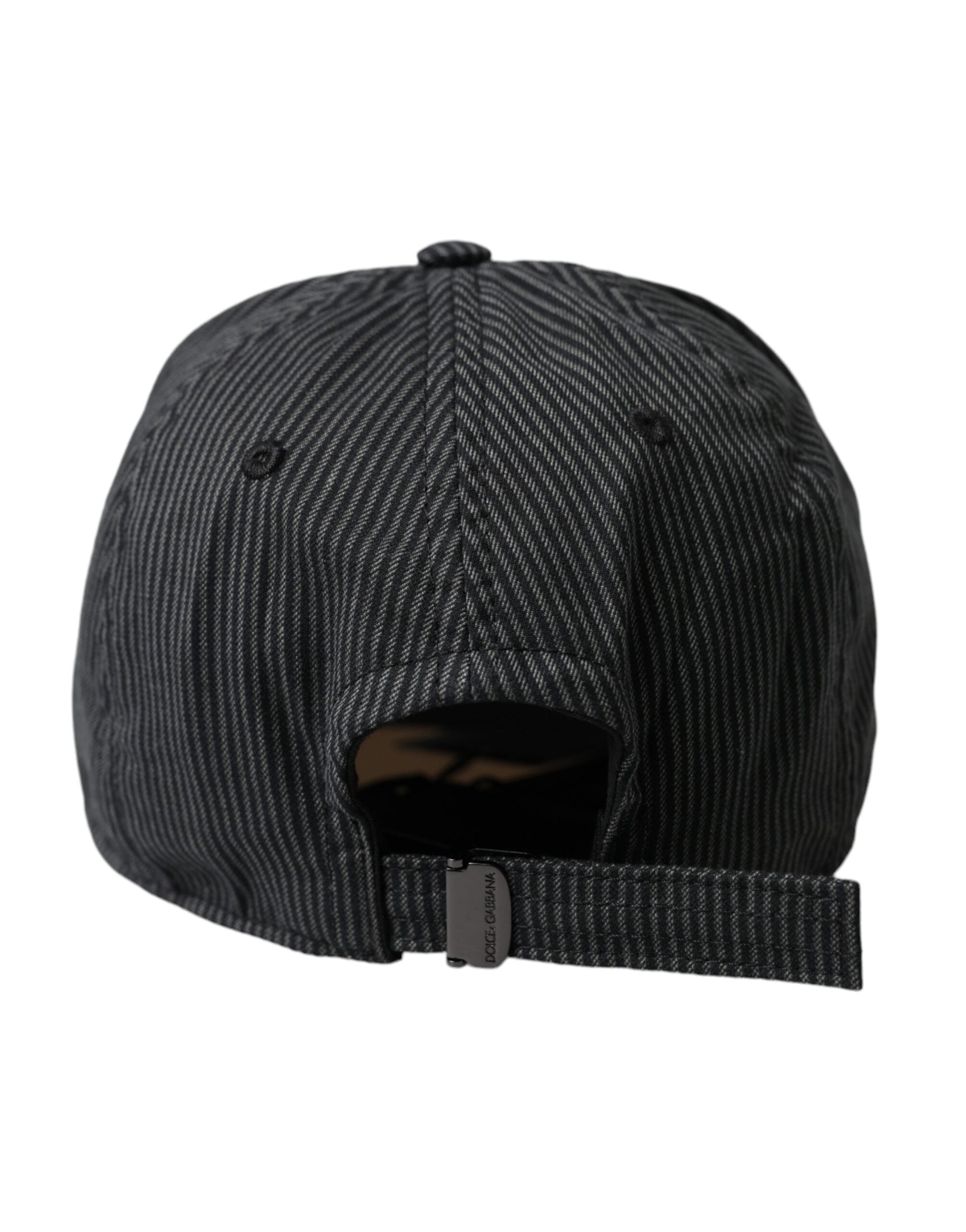 Black cotton embellished baseball cap men