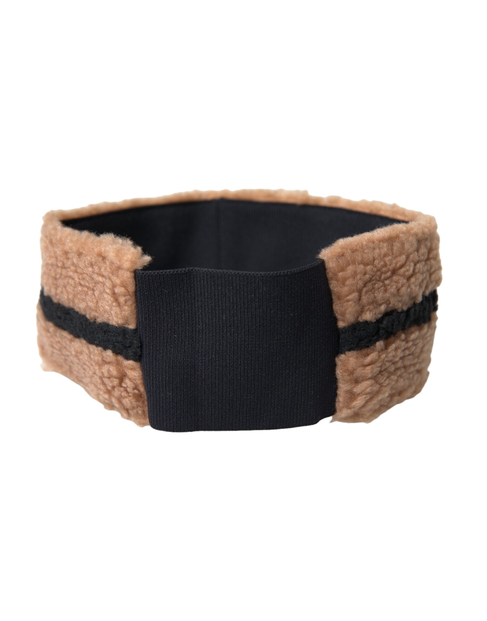 Brown Black Fleece Wool Headband Hat Men