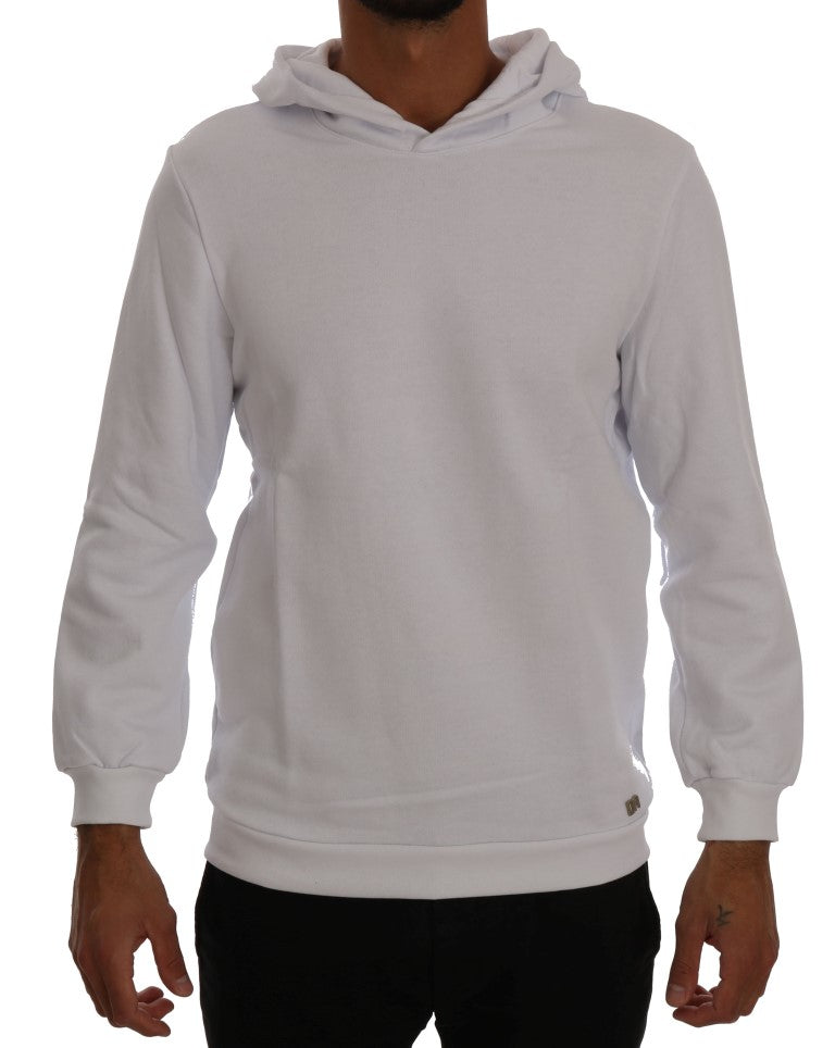 Elegant hoodie made of white cotton