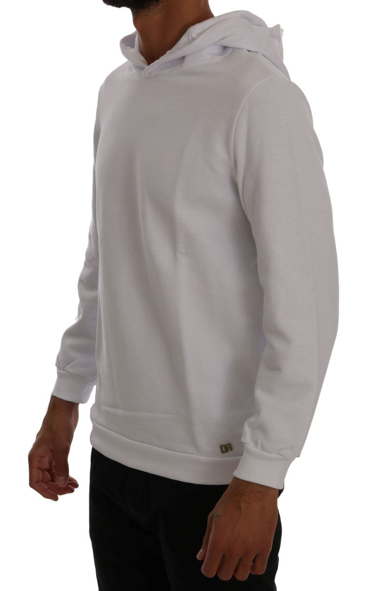 Elegant hoodie made of white cotton