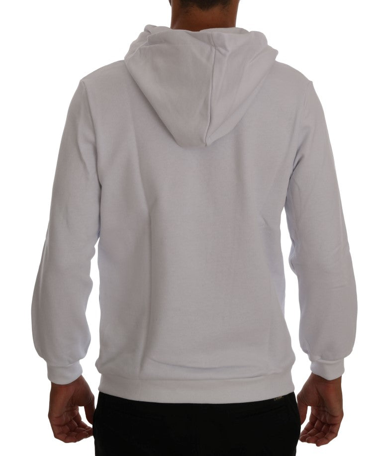 Elegant hoodie made of white cotton