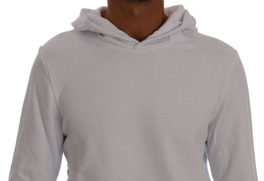 Elegant hoodie made of white cotton
