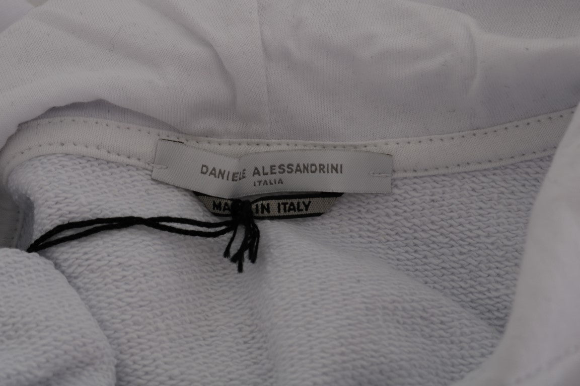 Elegant hoodie made of white cotton