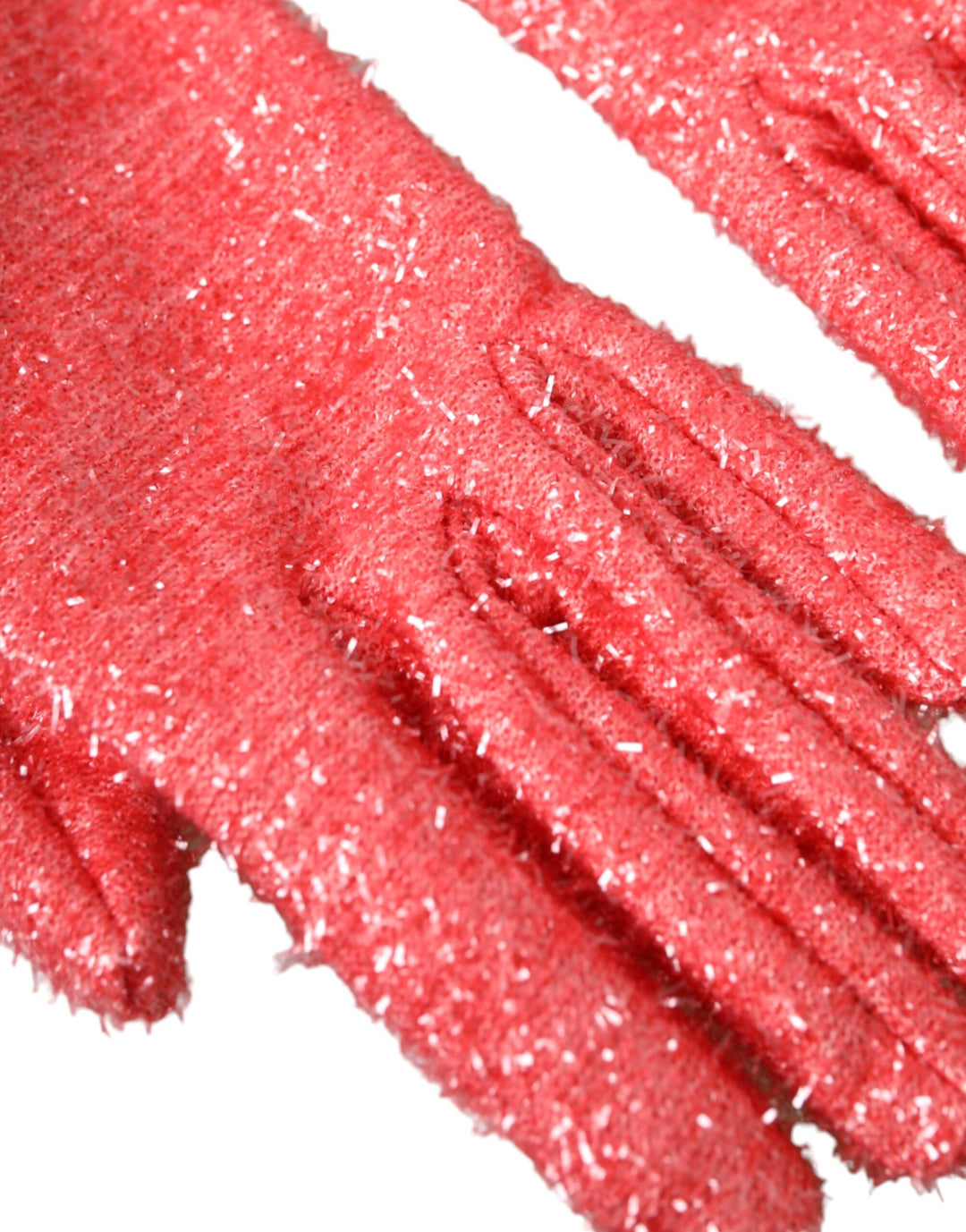 Pink Lurex Fantasia Gloves Medium Sleeve Length