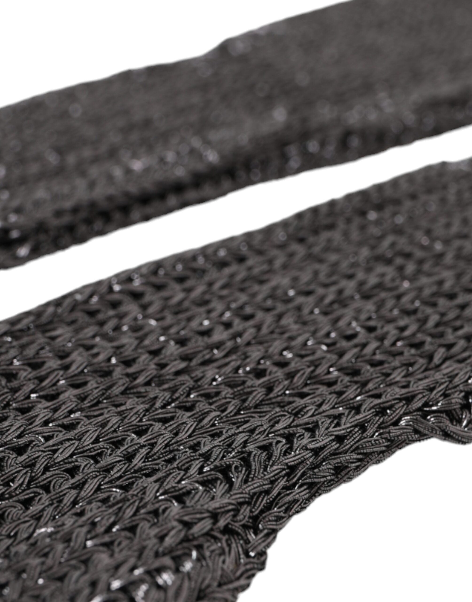 Grey viscose knitted fingerless gloves