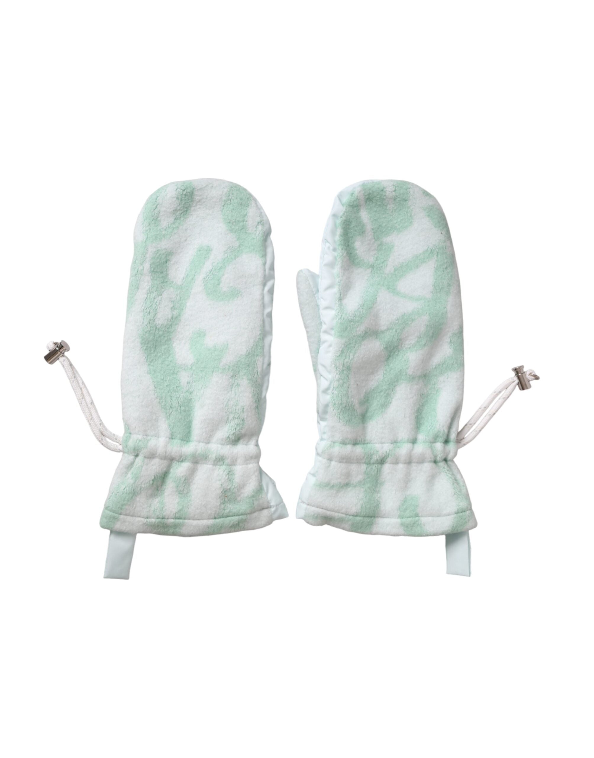 White Nylon Fleece Wrist Length Gloves
