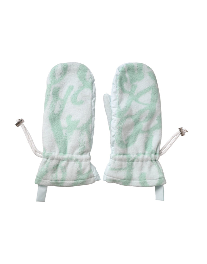 Weiße Nylon Fleece Handgelenk Länge Handschuhe