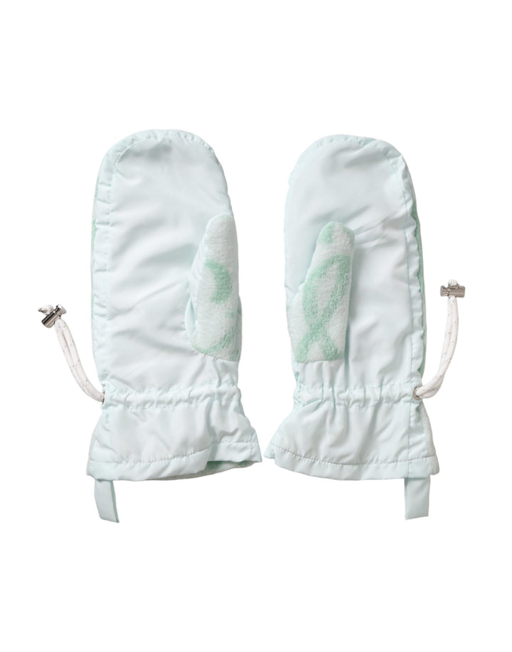 Weiße Nylon Fleece Handgelenk Länge Handschuhe