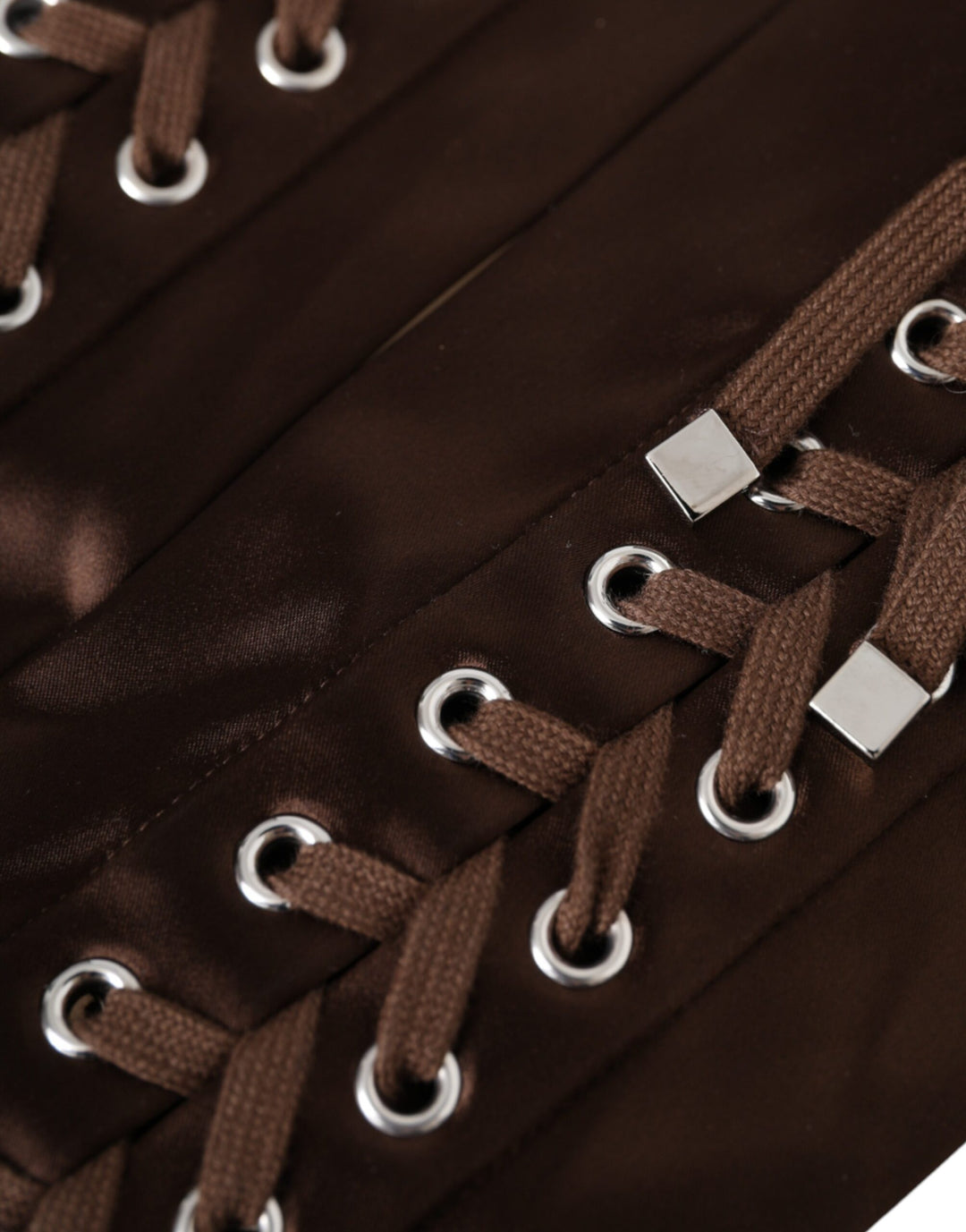 Brown acetate lace fingerless gloves