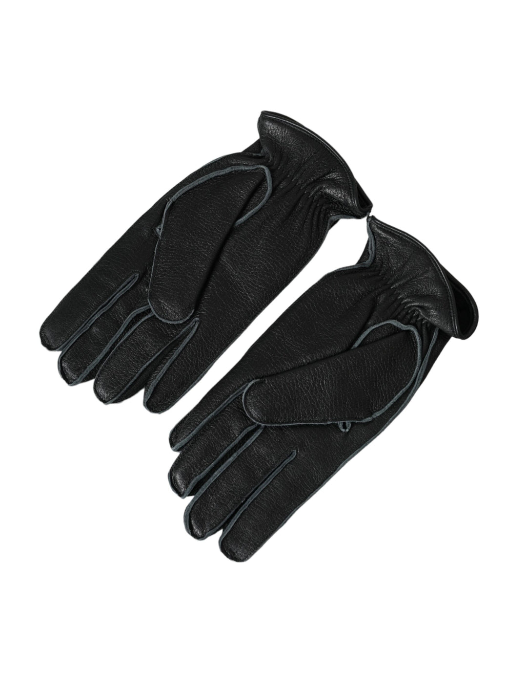 Black deerskin gloves in wrist length