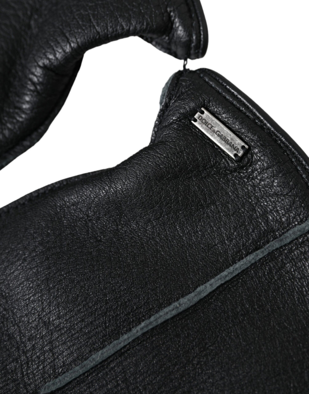 Black deerskin gloves in wrist length
