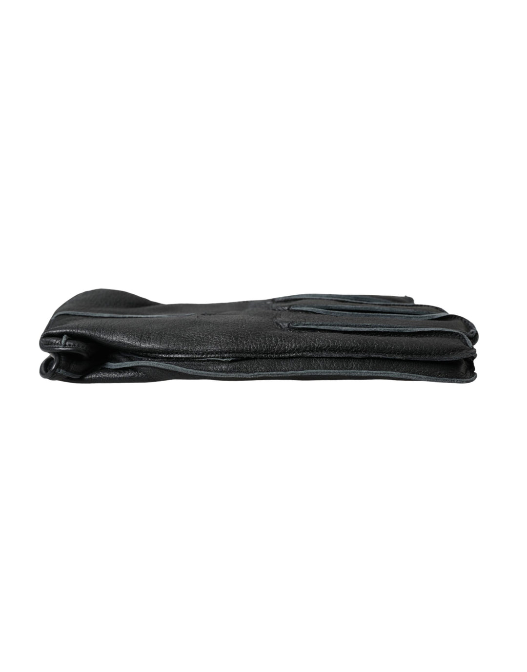 Black deerskin gloves in wrist length