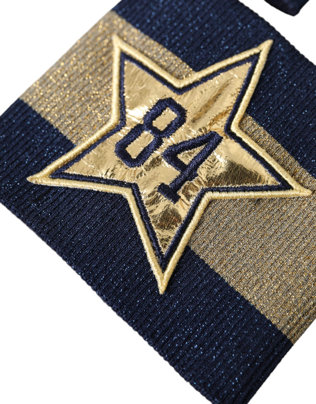 Black and gold logo Star 84 viscose bracelet
