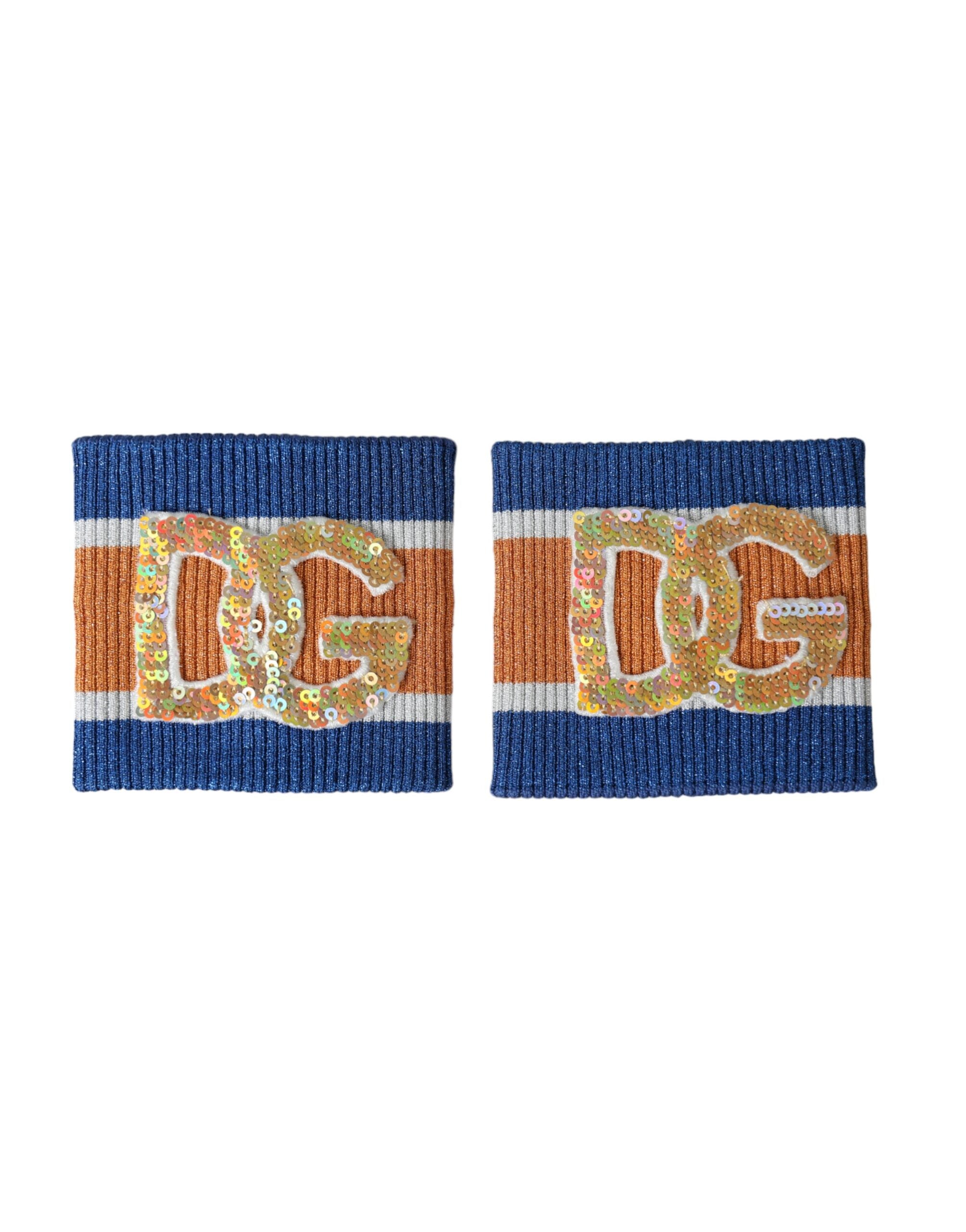 Multicolor logo sequin viscose bracelet