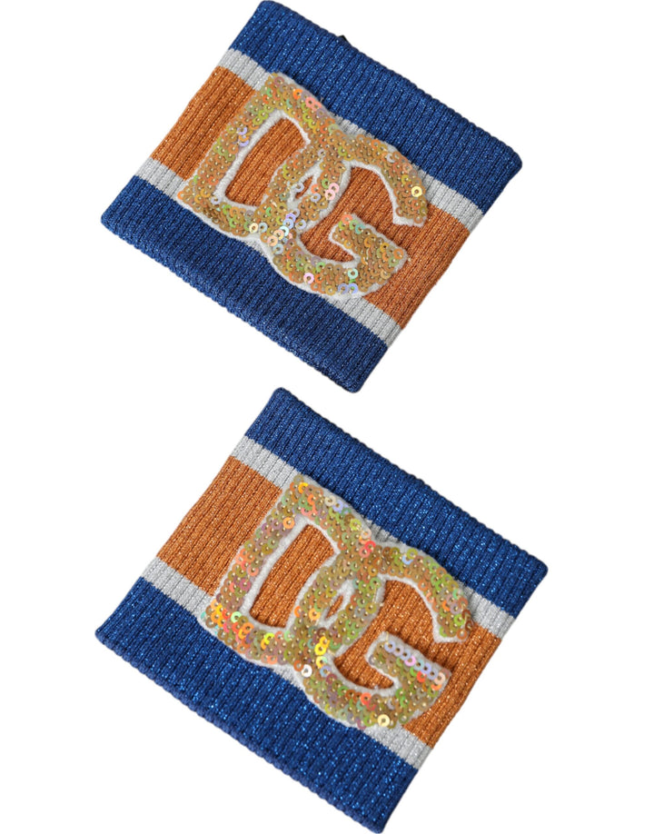 Multicolor logo sequin viscose bracelet