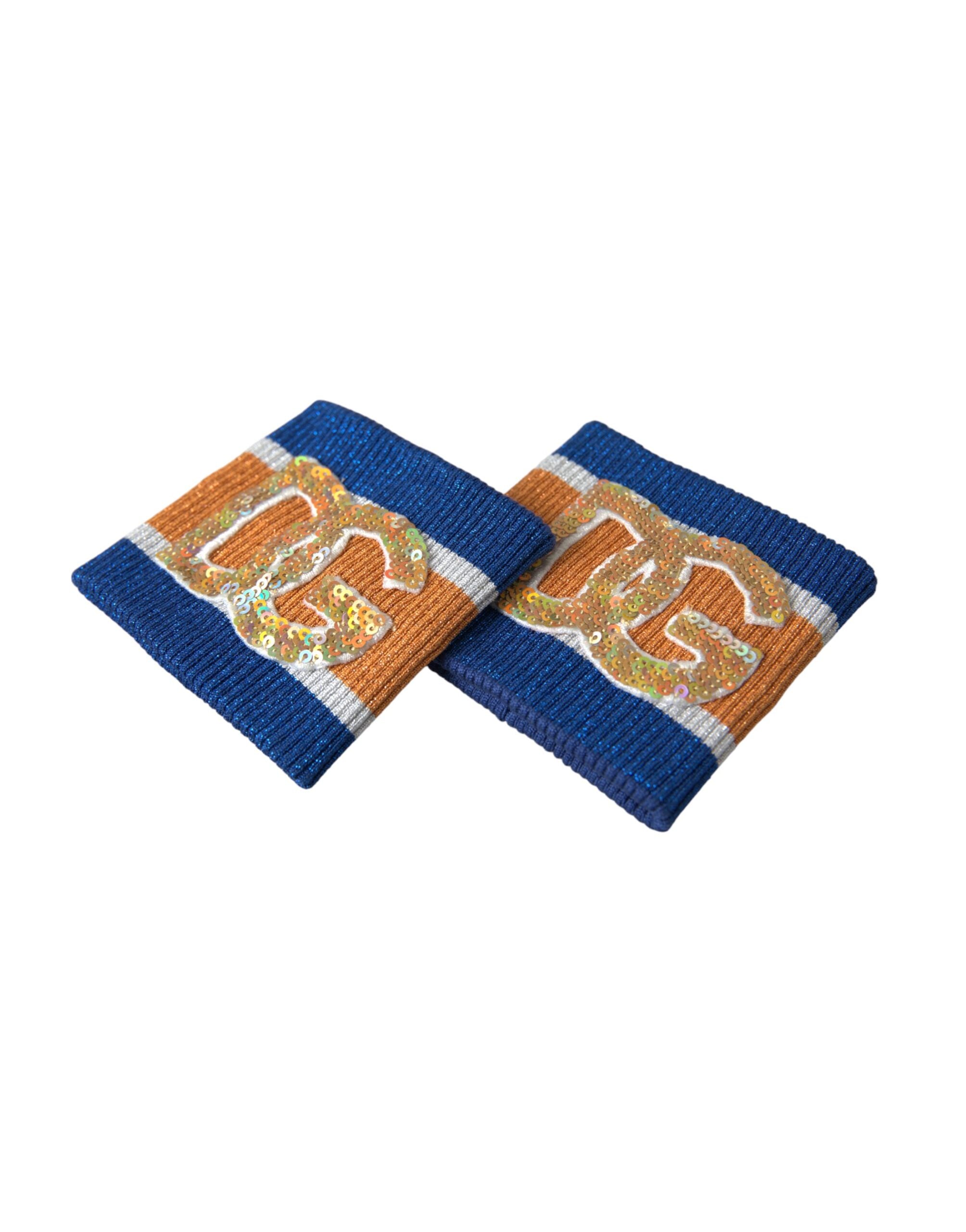 Multicolor logo sequin viscose bracelet