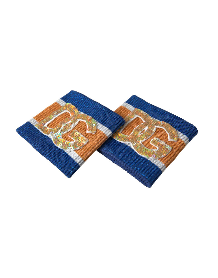 Multicolor logo sequin viscose bracelet