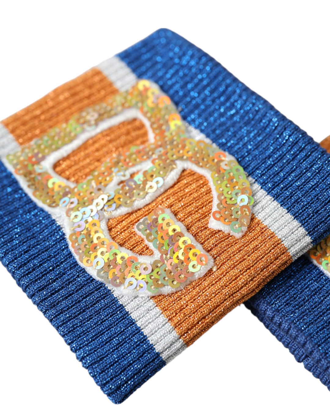 Multicolor logo sequin viscose bracelet