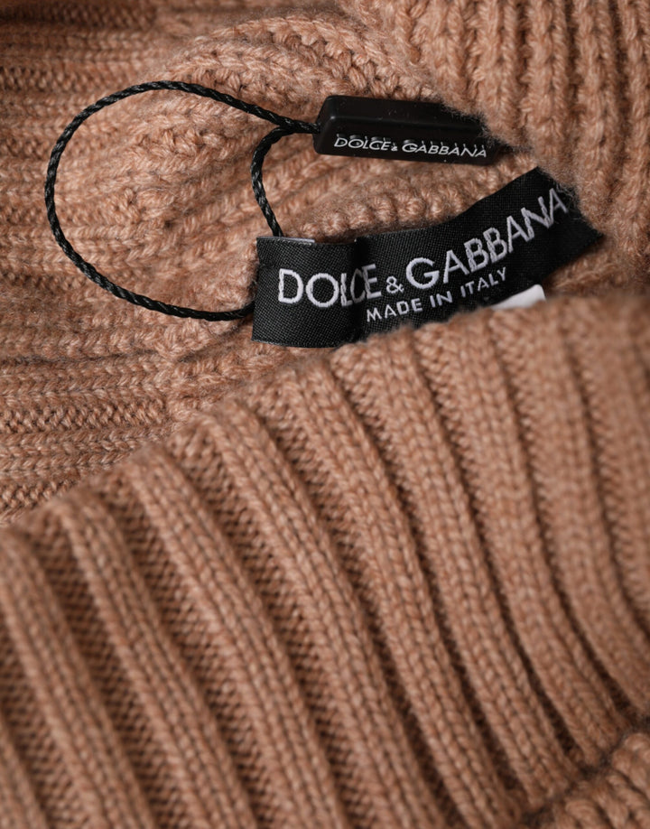 Brown Solid gestrickt Pelz Ball Winter Beanie Hut