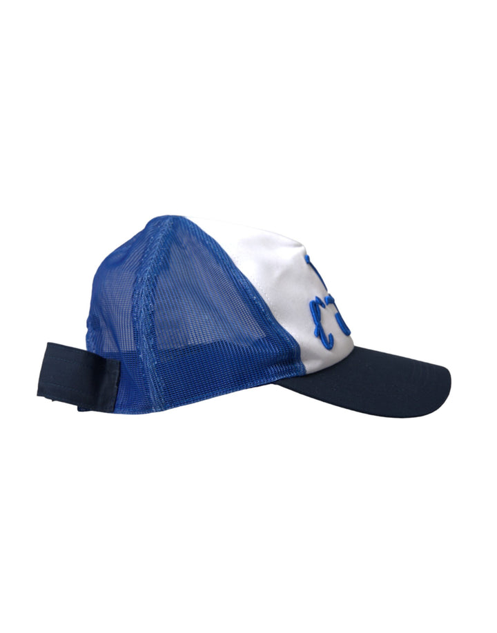 Blue White Black Italia Mesh Baseball Cap
