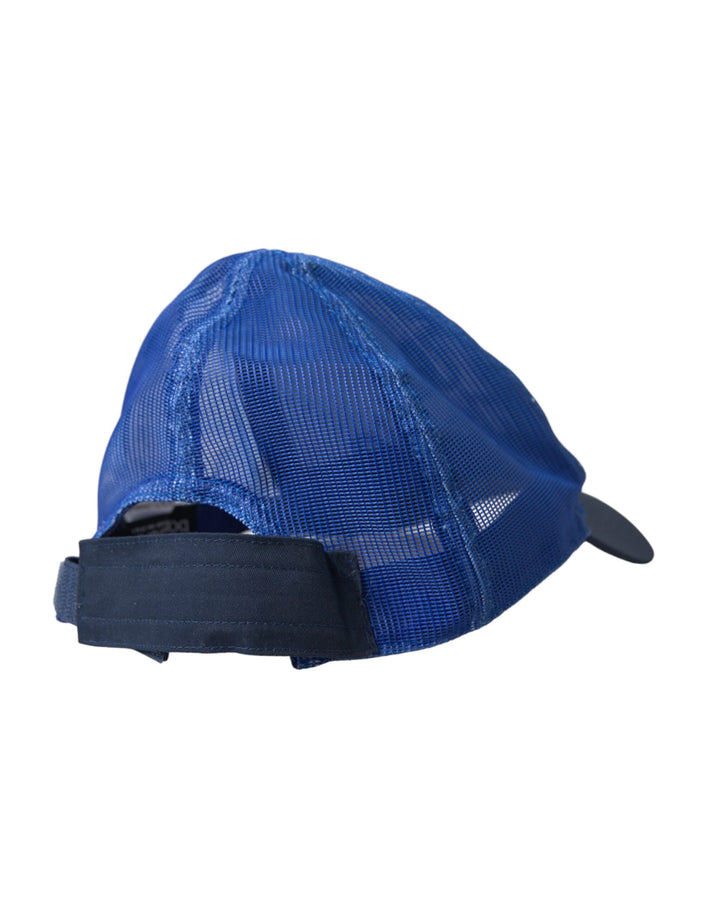 Blue White Black Italia Mesh Baseball Cap