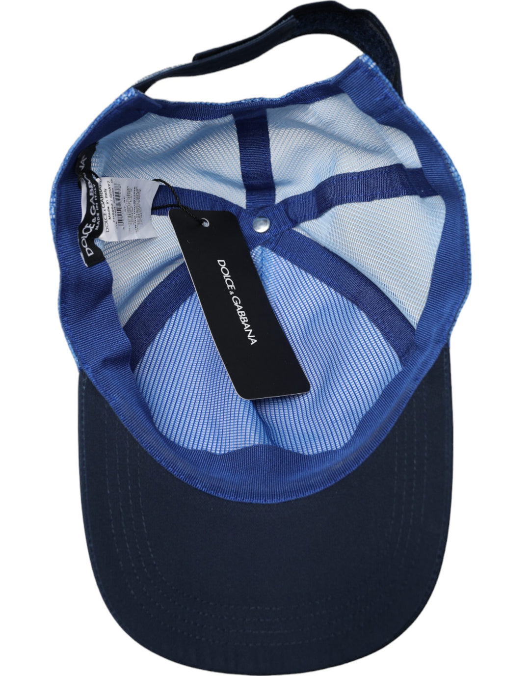 Blue White Black Italia Mesh Baseball Cap