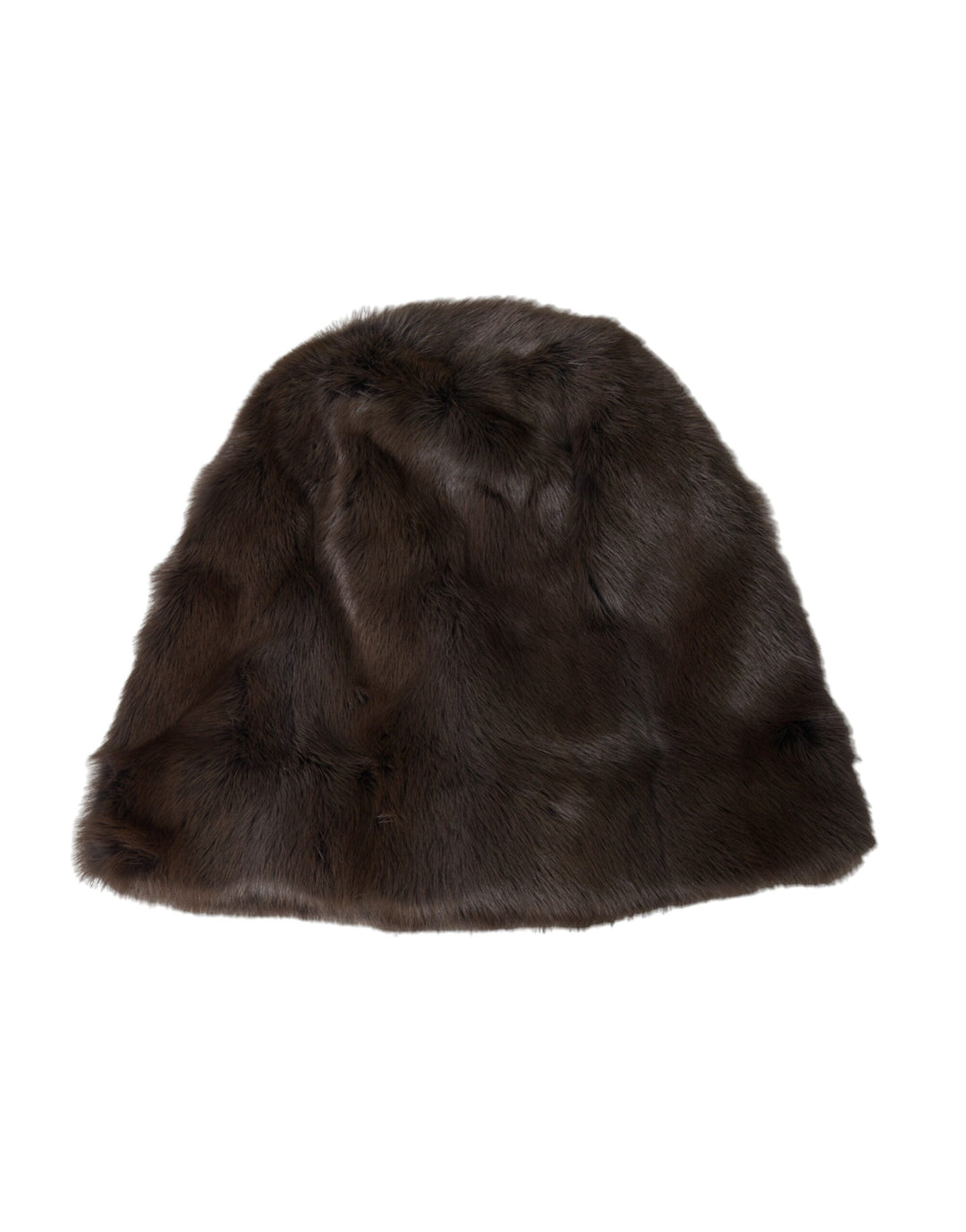 Braunes Wieselpelz Damen Kaschmirmütze Beanie